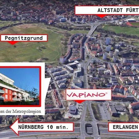 아파트 Moderne 3-zimmer-fewo Mit Tiefgarage Und Balkon Fürth